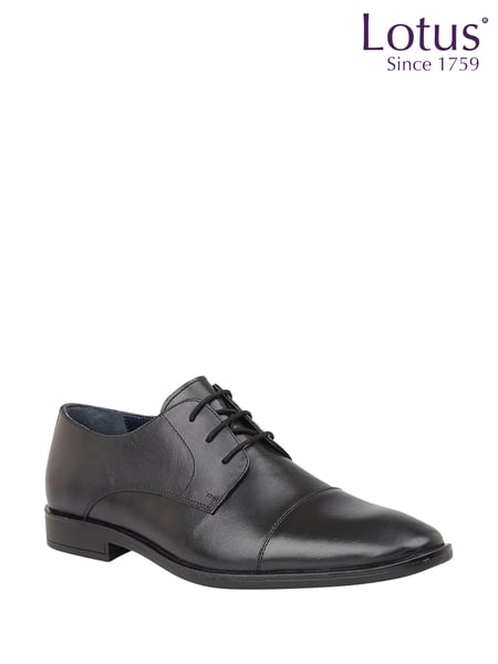 Lotus Onyx Black Leather Derby Shoes (N23428) | € 78