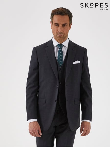 Skopes Charcoal Grey Classic Fit Wool Rich Darwin Suit Jacket (N25163) | € 203
