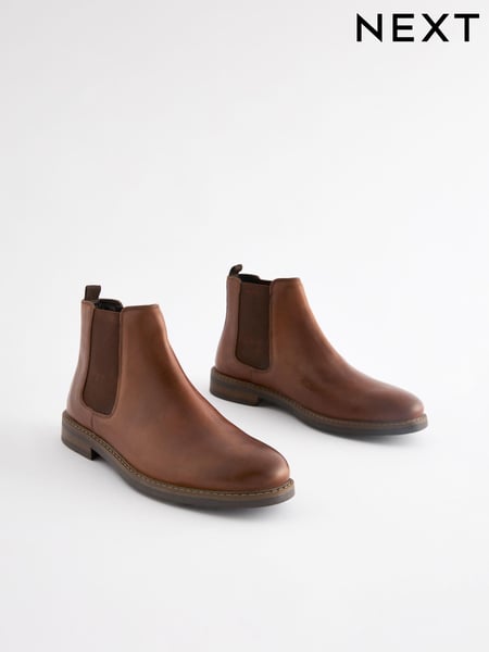 Hellbraun - Waxy Leather Chelsea Boots (N25168) | 87 €