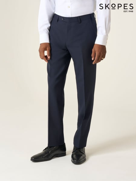 Skopes Navy Blue Classic Fit Wool Rich Darwin Suit Trousers (N25189) | € 108