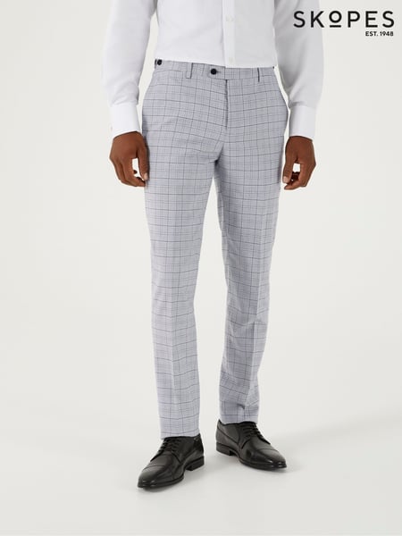 Skopes Silver Grey Tailored Fit Brook Check Suit: Trousers (N25197) | € 50