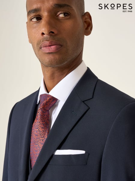 Skopes Navy Blue Classic Fit Wool Rich Darwin Suit Jacket (N25199) | € 203