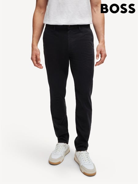 BOSS Black Tapered-Fit Chinos In Stretch-Cotton Satin (N25401) | € 130