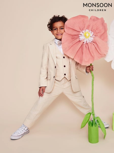 Monsoon Natural Smart Pocket Detail Cotton/Linen Mix Blazer (N27346) | € 33 - € 43