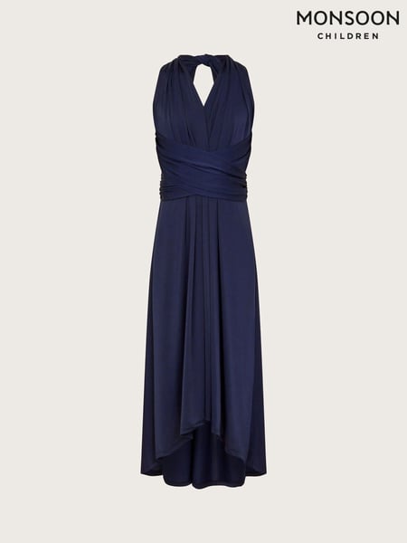 Monsoon Blue Tia Twist Front Prom Dress (N27425) | € 90 - € 98