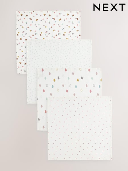 Shapes Baby Muslins 100% Cotton Cloths 4 Pack (N28813) | € 14 - € 17