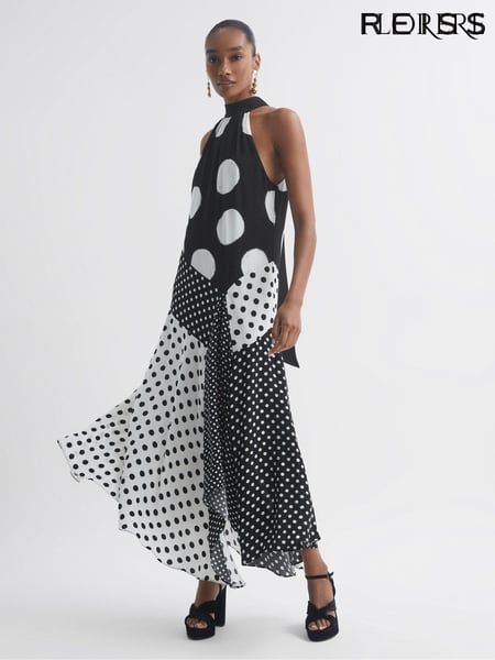 Florere Polka Dot Asymmetric Midi Dress (N29888) | € 387