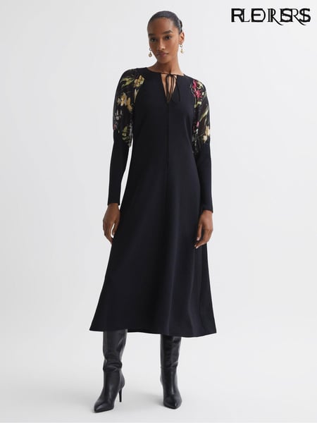 Florere Print Sleeve Midi Dress (N31505) | € 309