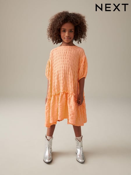 Apricot Orange 3D Texture Dress (3-16yrs) (N32147) | € 5 - € 6