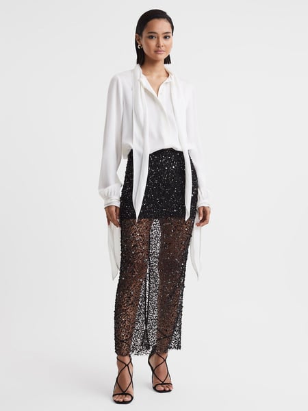 Anna Quan Embellished Netted Midi Skirt (N32614) | € 1.224