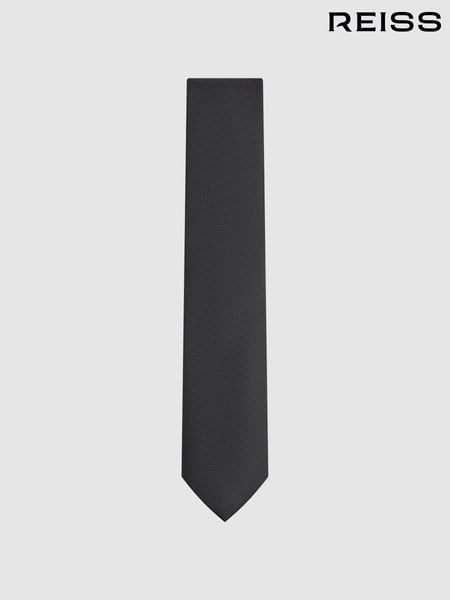 Reiss Black Ceremony Textured Silk Blend Tie (N33326) | € 75