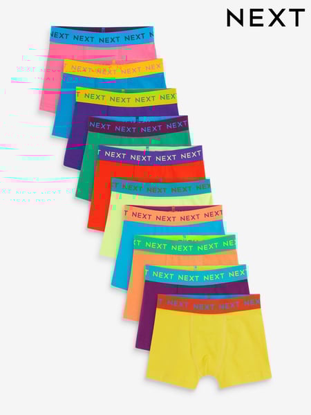 Contrast Brights Trunks 10 Pack (1.5-16yrs) (N33981) | € 26 - € 31