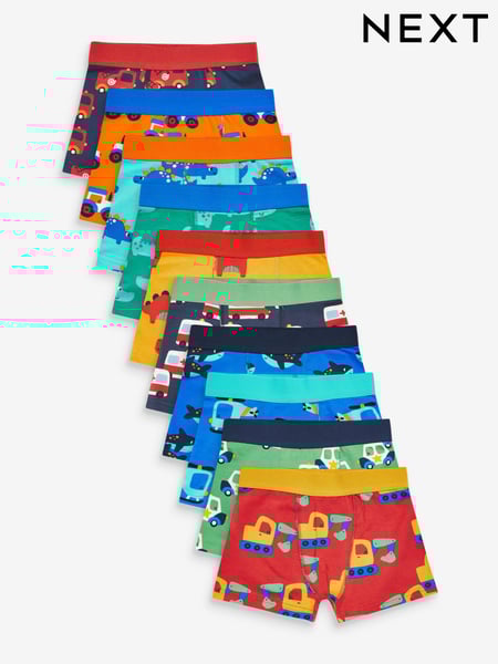 Bright Primary Print Trunks 10 Pack (1.5-16yrs) (N33982) | € 38 - € 41