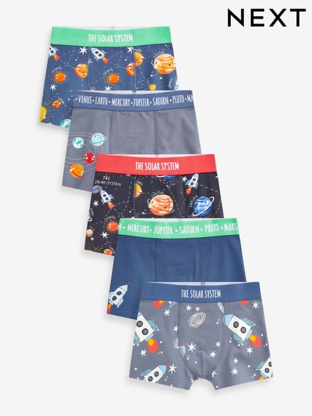Space Print Trunks 5 Pack (1.5-16yrs) (N34010) | € 20 - € 23
