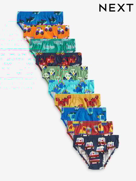 Bright Primary Print Briefs 10 Pack (1.5-10yrs) (N34152) | € 20 - € 21