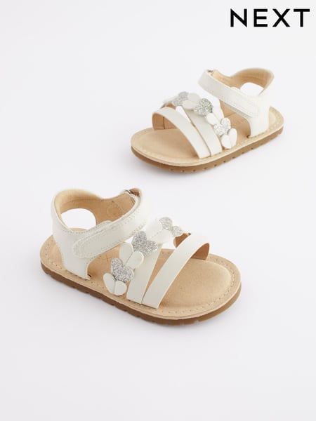 White Standard Fit (F) Touch Fastening Corkbed Sandals (N34607) | € 23 - € 26