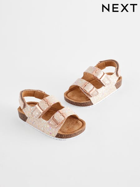 Pink Glitter Corkbed Two Strap Sandals (N35586) | € 21 - € 26