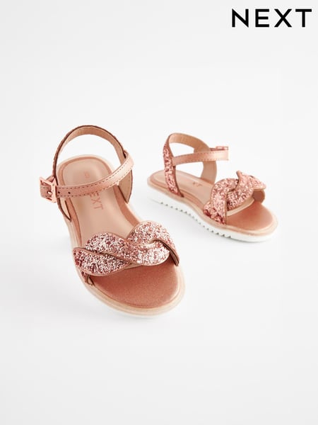 Rose Gold Glitter Occasion Sandals (N35595) | € 24 - € 33