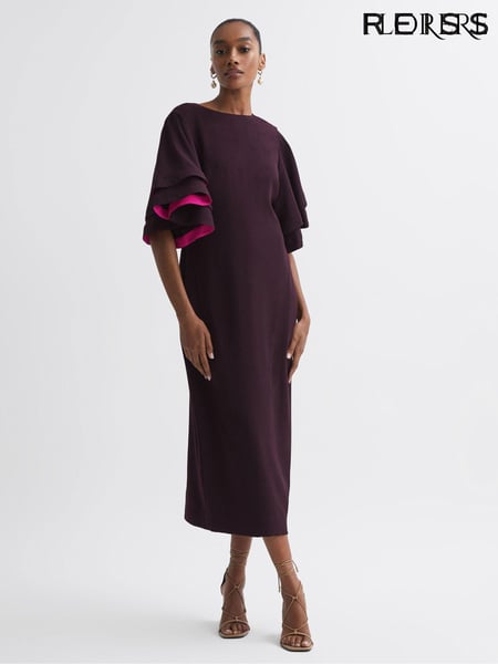 Florere Tiered Sleeve Midi Dress (N36472) | € 387