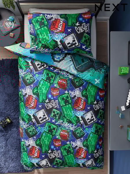 Minecraft Single Duvet Cover and Pillowcase Set (N37294) | 42 €