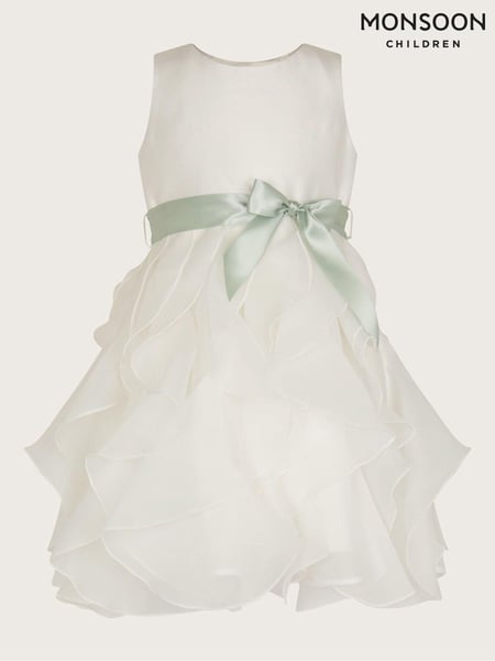 Monsoon Natural Baby Cannes Organza Ruffle Dress (N38586) | € 78 - € 86