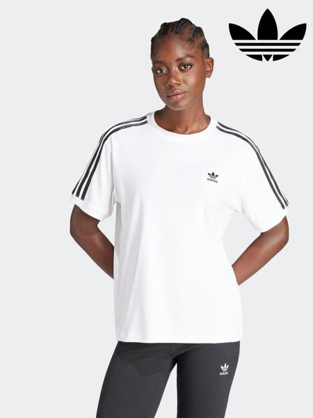 Weiß - adidas originals 3 Stripe T-Shirt (N39195) | 44 €