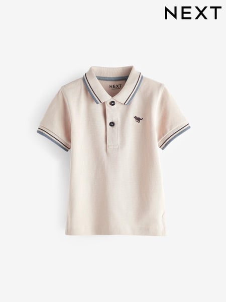 Putty Natural 100% Cotton Short Sleeve Polo Shirt (3mths-7yrs) (N40079) | € 7 - € 10