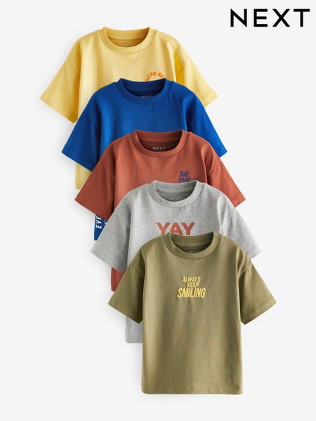 Multi Short Sleeve T-Shirts 5 Pack (3mths-7yrs) (N40089) | € 28 - € 34