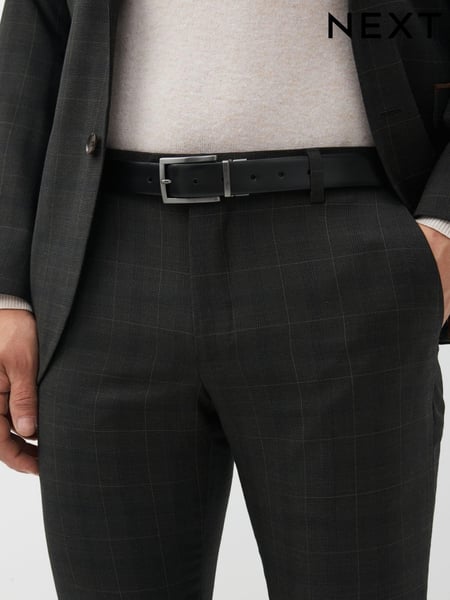 Black/Brown Reversible Leather Belt (N40426) | € 27