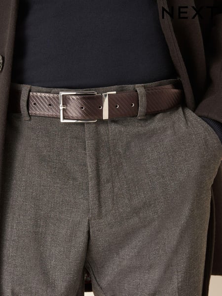 Black/Brown Carbon Print Reversible Belt (N40596) | € 13