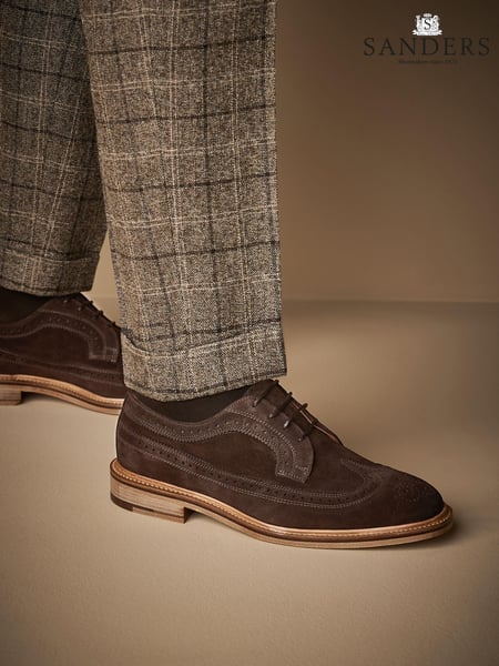 Brown Suede Sanders for Next Longwing Brogue Shoes (N40604) | € 390