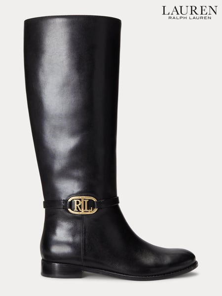 Lauren Ralph Lauren Bridgette Burnished Leather Tall Boots (N41231) | € 84