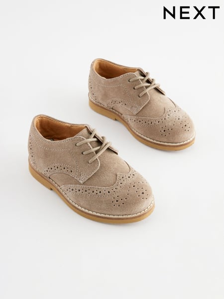 Sand Brown Standard Fit (F) Smart Leather Brogues Shoes (N43545) | € 8