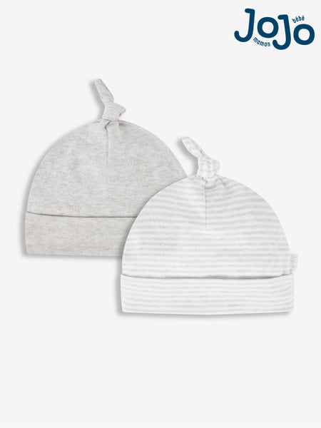 JoJo Maman Bébé White 2-Pack Baby Hats (N43976) | € 14