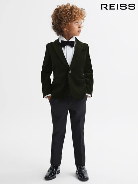 Reiss Emerald Apsara 9-14 yrs Slim Fit Velvet Single Breasted Blazer (N44695) | € 184