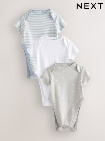 Blue Star Baby Hip Dysplasia Short Sleeve Bodysuits 3 Pack (N44795) | € 18 - € 21