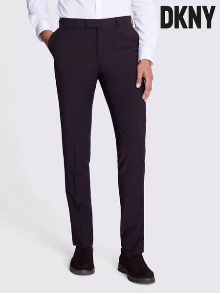 DKNY Burgundy Red Slim Fit Suit - Trousers (N48996) | € 101