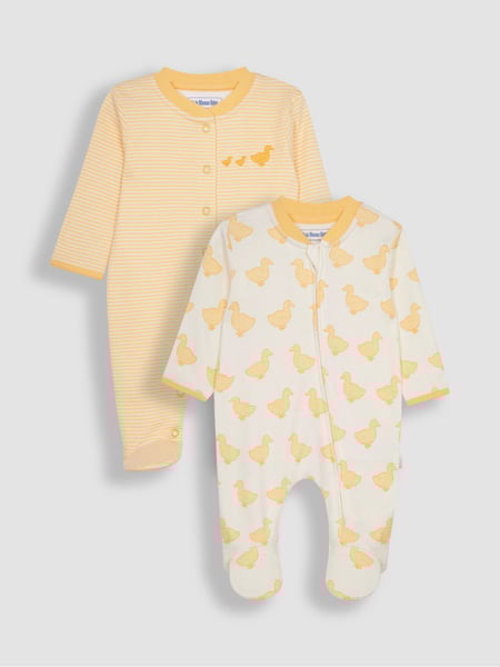 JoJo Maman Bébé Yellow Duck 2-Pack Sleepsuits (N49426) | € 40