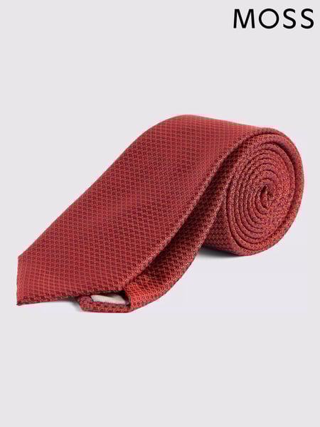 MOSS Dark Red Textured Tie (N51189) | € 31