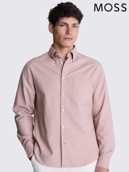 MOSS Pink Washed Oxford 100% Cotton Shirt (N51718) | € 62