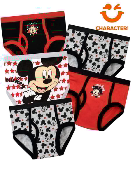 Character Red Mickey Mouse 100% Cotton Briefs 5 Pack (N52380) | € 23