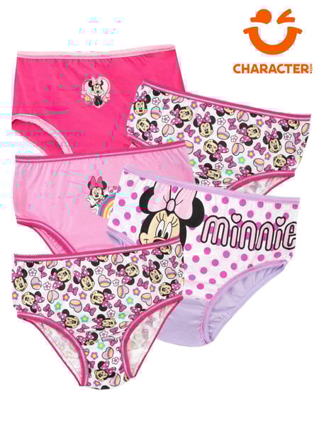 Character Pink Minnie Mouse 100% Cotton Briefs 5 Pack (N52381) | € 20