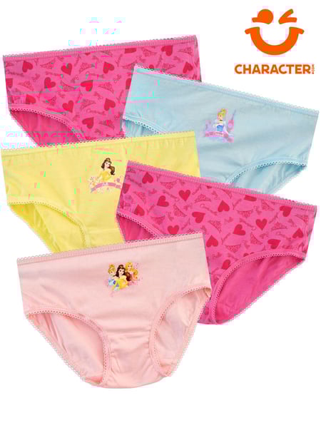 Character Pink Disney Princess 100% Cotton Briefs 5 Pack (N52385) | € 20