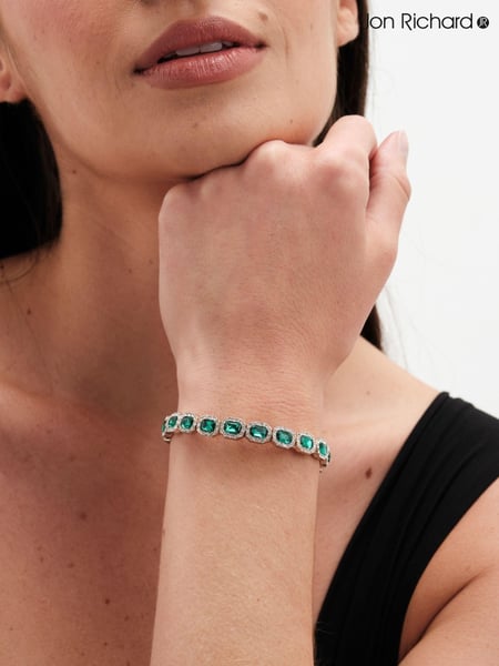 Jon Richard Green Emerald Crystal Rectangle Stretch Bracelet (N53289) | € 31