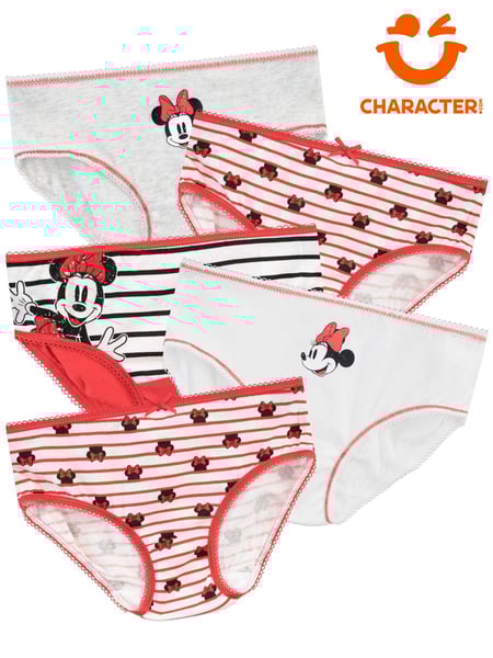 Character Red Minnie Mouse 100% Cotton Briefs 5 Pack (N53475) | € 20