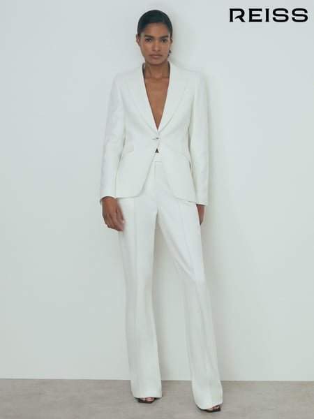 Reiss Ivory Camille Atelier Slim Flared Suit Trousers (N53948) | € 507