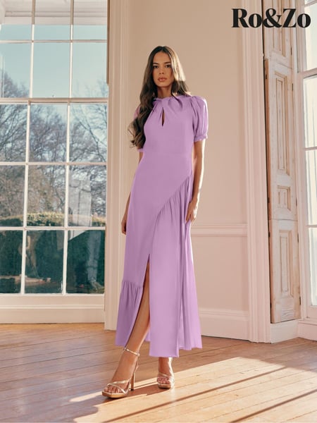 Ro&Zo Purple Scarlett Keyhole Front Maxi Dress (N54619) | € 108