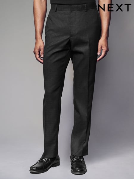 Black Tailored Fit Textured Wool Suit Trousers (N54900) | € 82