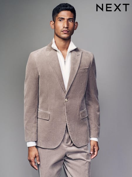 Neutral Slim Fit Cotton Corduroy Suit Jacket (N54913) | € 79