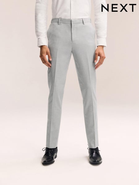Light Grey Slim Fit Muscle FIt Motionflex Stretch Suit Trousers (N54950) | € 75